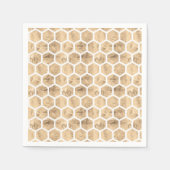 Serviette En Papier motif graphique en nid d'or rose (Devant)