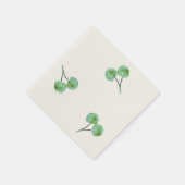 Serviette En Papier Motif Green Cherry (Coin)