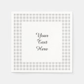 Serviette En Papier Motif gris blanc En vichy (Devant)