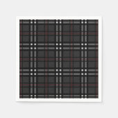 Serviette En Papier Motif gris et noir classique (Devant)