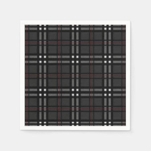 Serviette En Papier Motif gris et noir classique