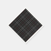 Serviette En Papier Motif gris et noir classique (Coin)