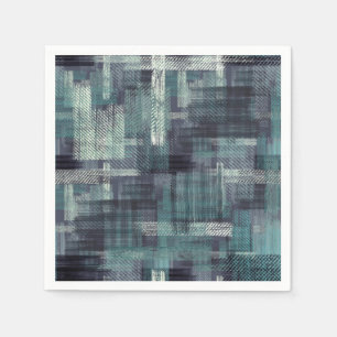 Serviette En Papier Motif grunge abstrait texturé gris bleu.