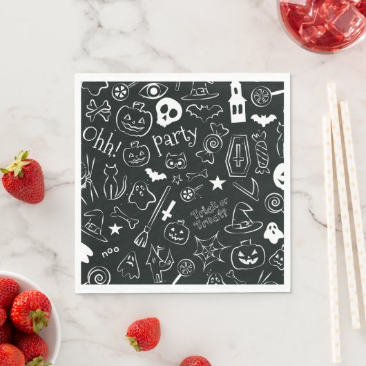 Serviette En Papier Motif Halloween 1 (En situation)