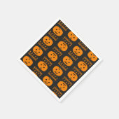 Serviette En Papier Motif Halloween avec papier Citrouille Napkin (Coin)