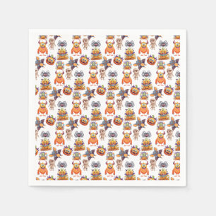 Serviette En Papier Motif Halloween de créatures