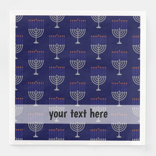 Serviette En Papier Motif Hanoukka moderne (Devant)