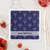 Serviette En Papier Motif Hanoukka moderne (En situation)