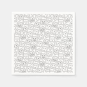 Serviette En Papier Motif heureux de dents