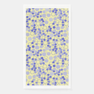 Serviette En Papier Motif Hexagon 01b.Bleu. Jaune