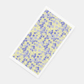 Serviette En Papier Motif Hexagon 01b.Bleu. Jaune (Coin)