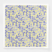 Serviette En Papier Motif Hexagon 01b.Bleu. Jaune (Devant)