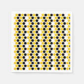 Serviette En Papier Motif hexagramme Hex Noir Noir Jaune (Devant)