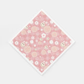 Serviette En Papier Motif hippie Super rose rétro À damiers (Coin)