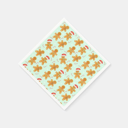 Serviette En Papier Motif homme en pain d'épices (Coin)