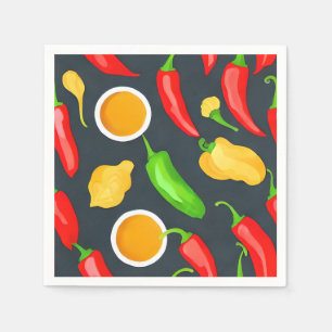 Serviette En Papier Motif Hot Chili Peppers