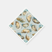 Serviette En Papier Motif huîtres aquarelle moderne (Coin)