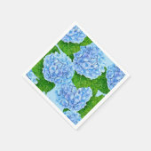 Serviette En Papier Motif hydrangée bleu (Coin)