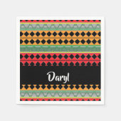 Serviette En Papier Motif imprimé africain (Devant)