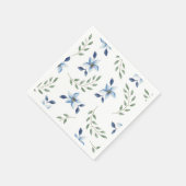 Serviette En Papier motif imprimé bleu floral sans couture (Coin)