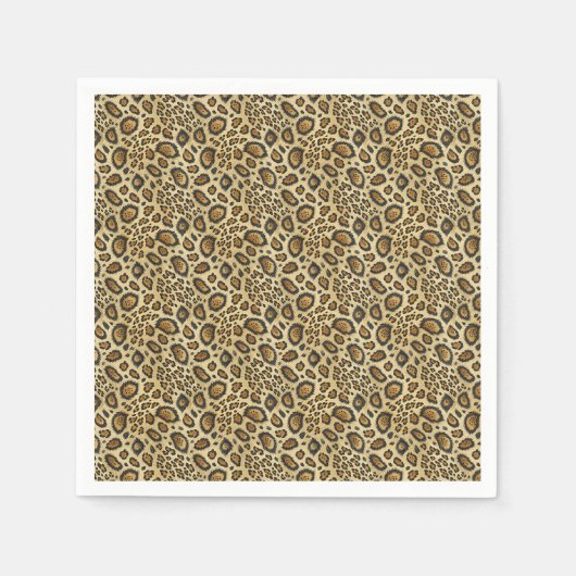 Serviette En Papier Motif imprimé léopard – Conception de peau d'anima (Devant)