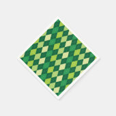 Serviette En Papier Motif Jacquard vert (Coin)