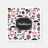 Serviette En Papier Motif japonais (Devant)