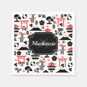 Serviette En Papier Motif japonais