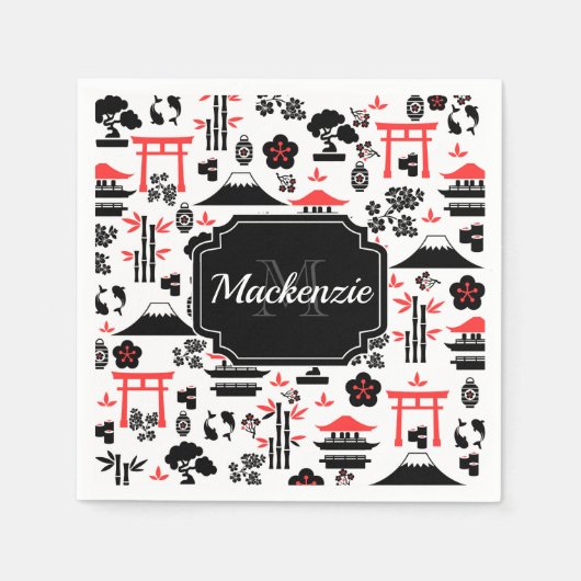 Serviette En Papier Motif japonais (Devant)