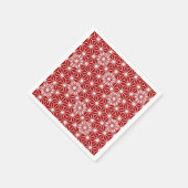 Serviette En Papier Motif japonais Asanoha - rouge foncé (Coin)