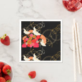 Serviette En Papier motif japonais traditionnel (En situation)
