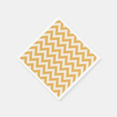 Serviette En Papier Motif Jaune Chevron Zigzag (Coin)
