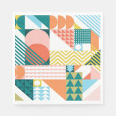Serviette En Papier Motif Jumble géométrique (Devant)
