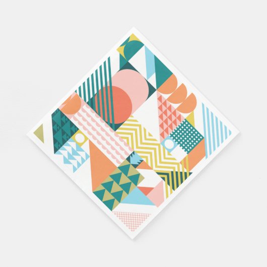 Serviette En Papier Motif Jumble géométrique (Coin)
