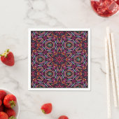 Serviette En Papier Motif kaléidoscope de mosaïque turque colorée (En situation)