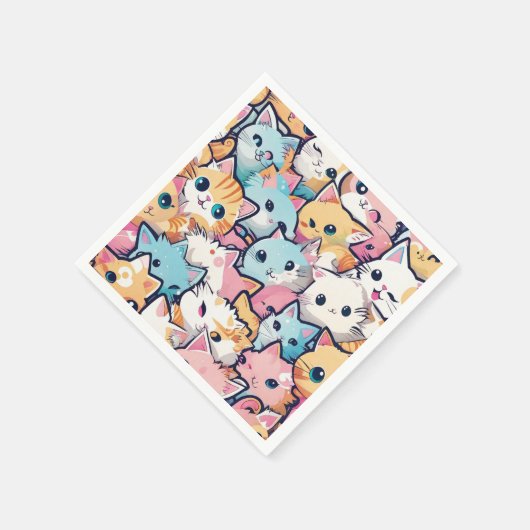 Serviette En Papier Motif Kittens (Coin)