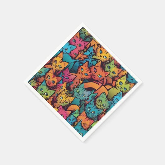 Serviette En Papier Motif Kittens (Coin)