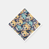 Serviette En Papier Motif Kittens (Coin)