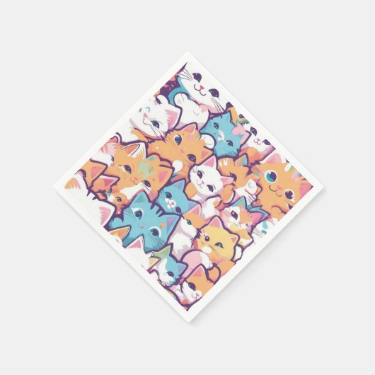 Serviette En Papier Motif Kittens (Coin)