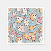Serviette En Papier Motif Kittens (Devant)