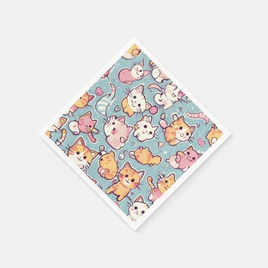 Serviette En Papier Motif Kittens (Coin)