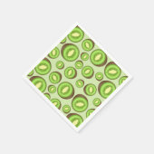 Serviette En Papier Motif Kiwifruit Vert Et Brown (Coin)