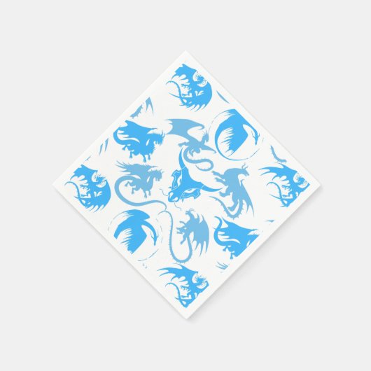 Serviette En Papier Motif LBLue des dragons d'incendie (Coin)