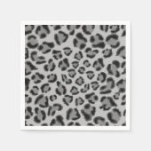Serviette En Papier Motif léopard noir et gris (Devant)