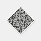 Serviette En Papier Motif léopard noir et gris (Coin)