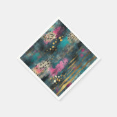 Serviette En Papier motif léopard rose turquoise de noël Abstrait (Coin)