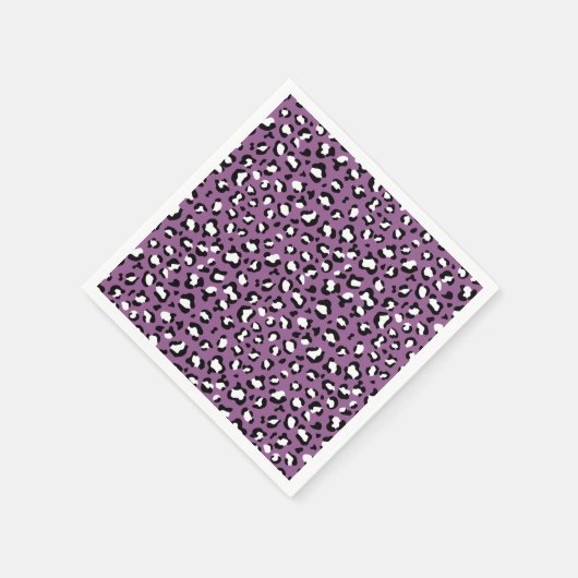 Serviette En Papier Motif léopard, Spots léopards, Leopard pourpre (Coin)