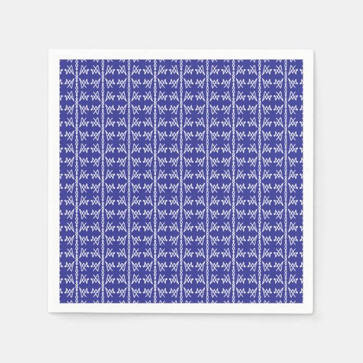 Serviette En Papier Motif Linéaire Abstrait Rustique (Devant)