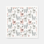 Serviette En Papier Motif Llamas souriant (Devant)