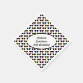Serviette En Papier Motif Lunettes de soleil de chat rétro (Coin)